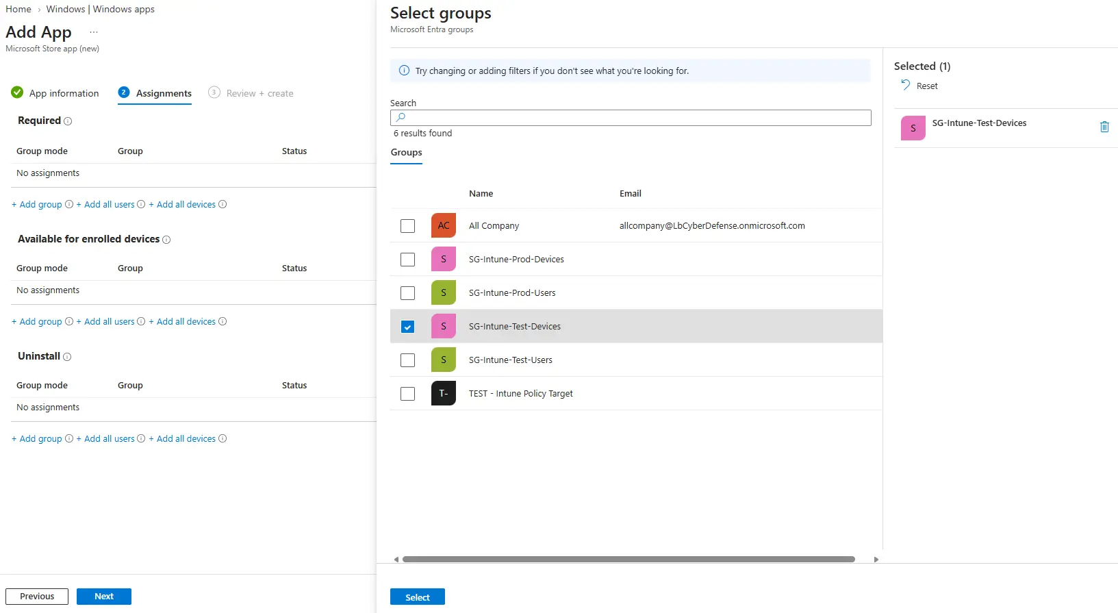 SecGroup for deployment